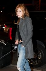 BELLA THORNE and Her Dog Kingston at LAX Airport