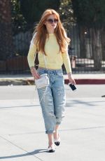 BELLA THORNE in Ripped Jeans Out and About in Hollywood