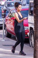 BRENDA SONG in Tights Leaves a Gym in Studio City