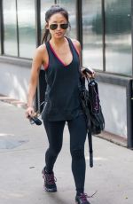 BRENDA SONG in Tights Leaves a Gym in Studio City