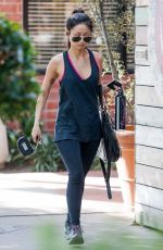 BRENDA SONG in Tights Leaves a Gym in Studio City