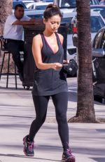 BRENDA SONG in Tights Leaves a Gym in Studio City