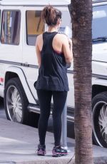 BRENDA SONG in Tights Leaves a Gym in Studio City