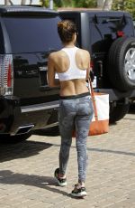 BROOKE BURK in Tights Leaves Yoga Session in Malibu