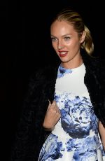CANDICE SWANEPOEL Arrives at Bottletop Party at London Fashion Week