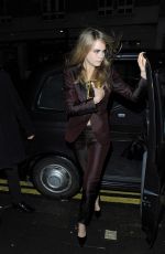 CARA DELEVINGNE Arrives at Harvey Weinstein Party in London