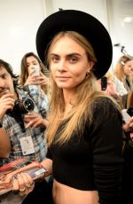 CARA DELEVINGNE at Backstage of Burberry Fall/Winter Fashion Show