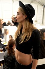 CARA DELEVINGNE at Backstage of Burberry Fall/Winter Fashion Show