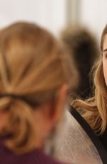 CARA DELEVINGNE at Backstage of Burberry Fall/Winter Fashion Show