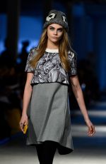 CARA DELEVINGNE at Giles Fall/Winter 2014/2015 Fashion Show