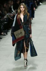 Cara Delevingne on Runways of Burberry Fall/Winter Fashion Show