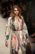 Cara Delevingne on Runways of Burberry Fall/Winter Fashion Show