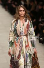 Cara Delevingne on Runways of Burberry Fall/Winter Fashion Show