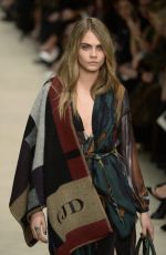 Cara Delevingne on Runways of Burberry Fall/Winter Fashion Show