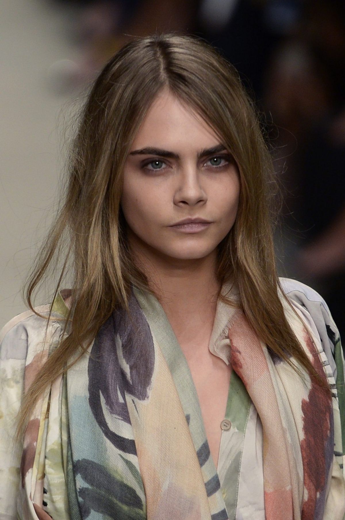 CARA DELEVINGNE on Runways of Burberry Fall/Winter Fashion Show ...