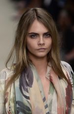 Cara Delevingne on Runways of Burberry Fall/Winter Fashion Show