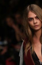 Cara Delevingne on Runways of Burberry Fall/Winter Fashion Show