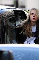 CARA DELEVINGNE Out and About in London