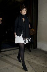 DAISY LOWE Arrives at London Fashion Week at the Freemasons