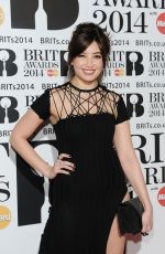 DAISY LOWE at 2014 Brit Awards in London