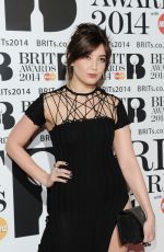 DAISY LOWE at 2014 Brit Awards in London