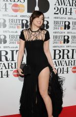 DAISY LOWE at 2014 Brit Awards in London