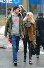 DAKOTA FANNING and Jamie Strachan Out and About in New York