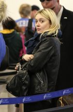 DAKOTA FANNING at LAX AIrport in Los Angeles