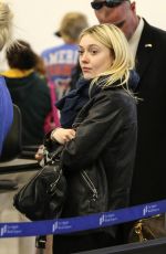 DAKOTA FANNING at LAX AIrport in Los Angeles