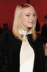 DAKOTA FANNING at Proenza Schouler Fashion Show in New York