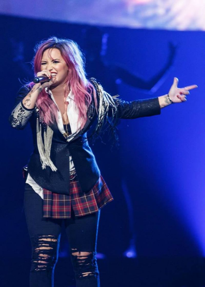 DEMI LOVATO at The Neon Lights Tour Opening Concert in Vancouver ...