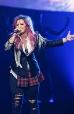 DEMI LOVATO at The Neon Lights Tour Opening Concert in Vancouver