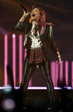 DEMI LOVATO Performs at the Honda Center in Anaheim
