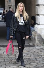 DIANA VICKERS Arrives at London Fashion Week at Somerset House