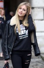 DIANA VICKERS Arrives at London Fashion Week at Somerset House