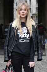 DIANA VICKERS Arrives at London Fashion Week at Somerset House