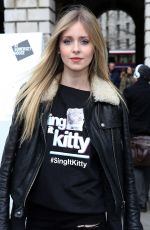 DIANA VICKERS Arrives at London Fashion Week at Somerset House
