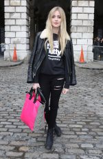 DIANA VICKERS Arrives at London Fashion Week at Somerset House
