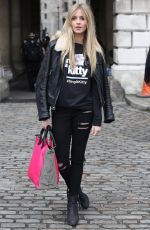 DIANA VICKERS Arrives at London Fashion Week at Somerset House