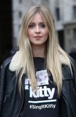 DIANA VICKERS Arrives at London Fashion Week at Somerset House