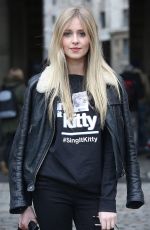 DIANA VICKERS Arrives at London Fashion Week at Somerset House