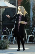 DIANNA AGRON Leaves a Restaurant in Los Angeles