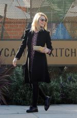 DIANNA AGRON Leaves a Restaurant in Los Angeles