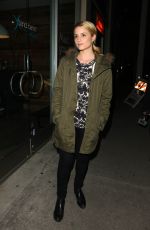 DIANNA AGRON Leaves a Restaurant in West Hollywood