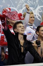 ELENA ILINYKH and Nikita Katsalapov at 2014 Winter Olympics in Sochi