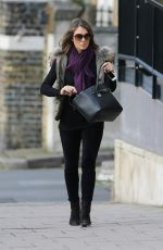 ELIZABETH HURLEY Out and About in London