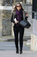 ELIZABETH HURLEY Out and About in London