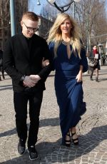 ELLIE GOULDING Arrives at Roberto Cavalli Fashion Show in Milan