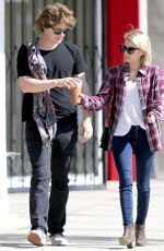 EMMA ROBERTS and Evan Peters Getting Coffee in Los Angeles