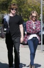 EMMA ROBERTS and Evan Peters Getting Coffee in Los Angeles